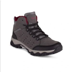 Avalanche Gray and Black Ankle Boots with Rugged Sole